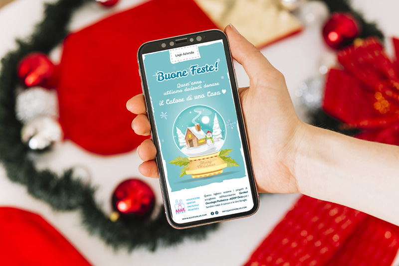 E-card cartolina digitale Natale aziende