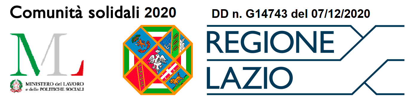 Logo Regione Lazio e Ministero del lavoro e politiche sociali 2020